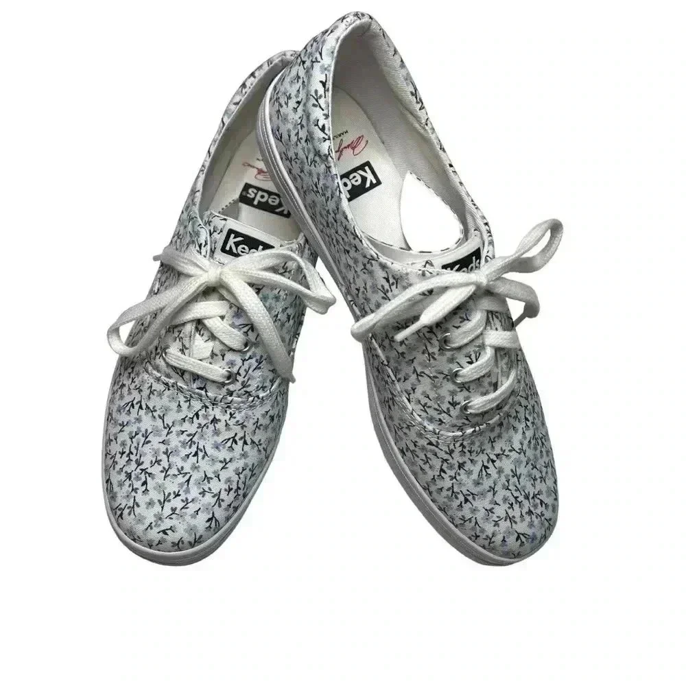 Keds Marilyn Monroe Crew Womens Sneakers•Size 7• Blue and White Floral•